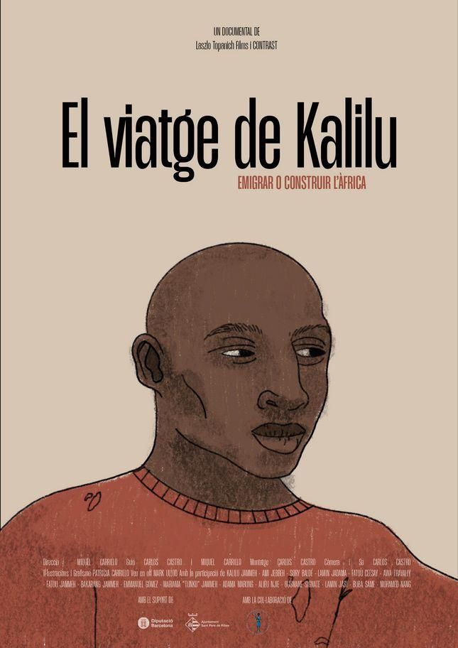Cartel del film con un dibujo que representa al protagonista del film Kalilu